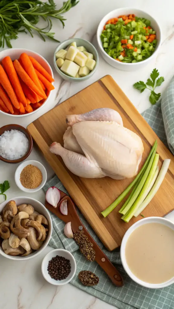 Ingredients for Crockpot Chicken & Gravy