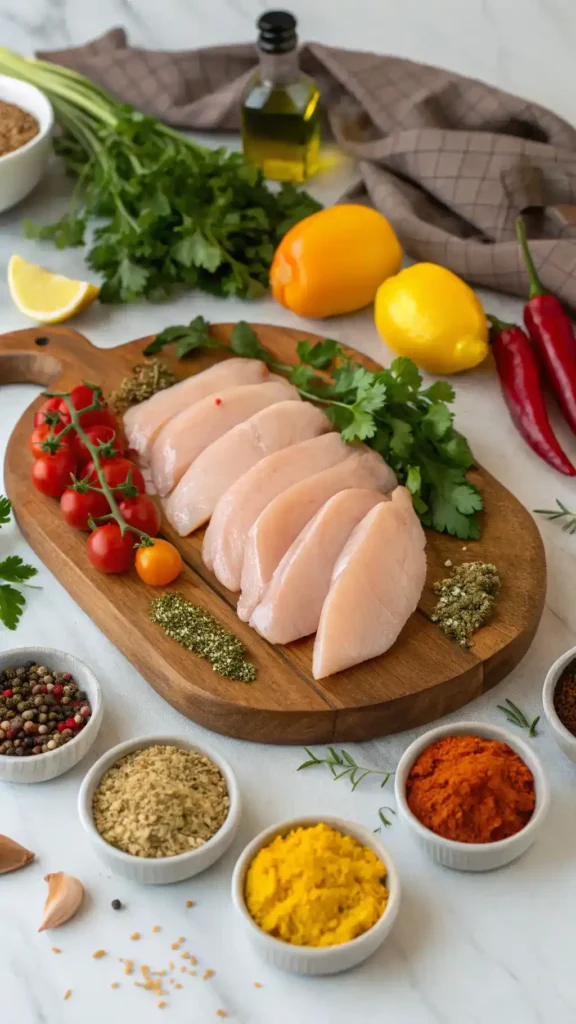 Ingredients for Golden Million Dollar Chicken