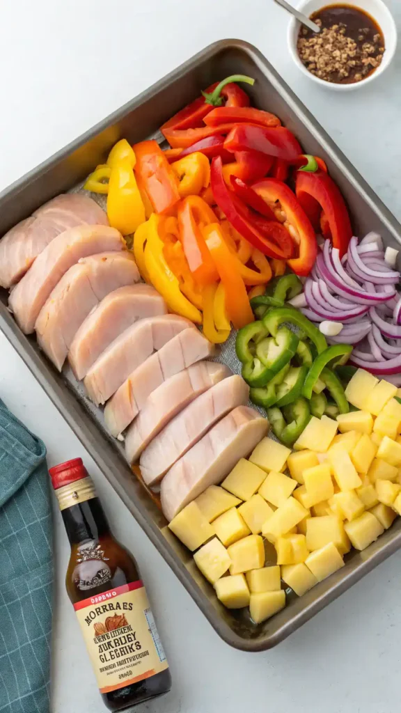 Ingredients for Hawaiian Chicken Sheet Pan Recipe