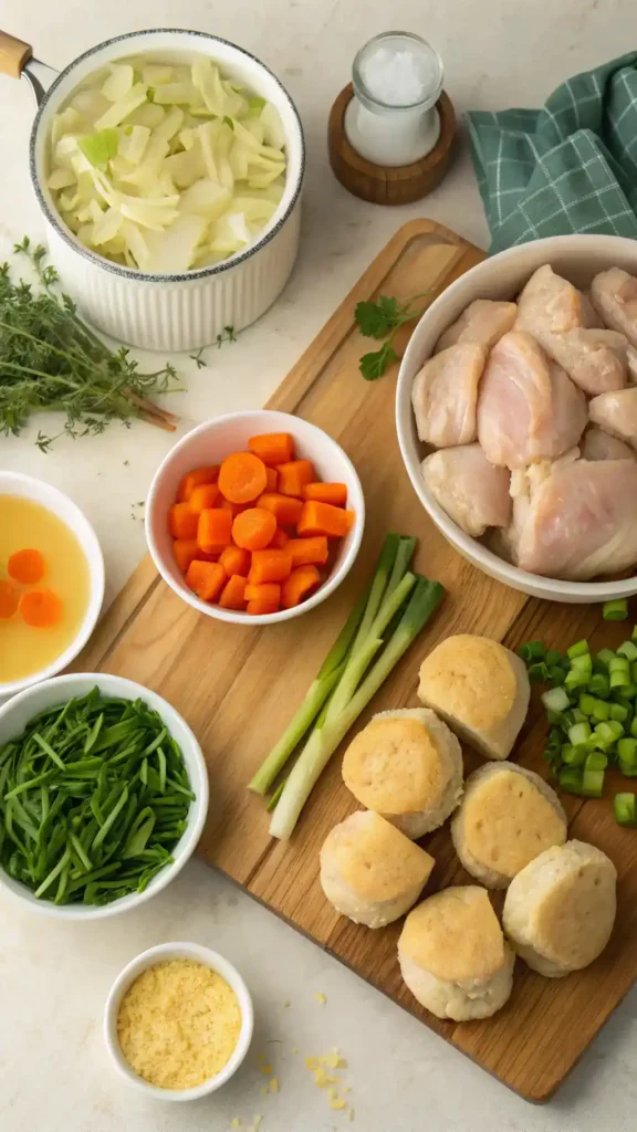 Ingredients for Homestyle Chicken Cobbler Bake