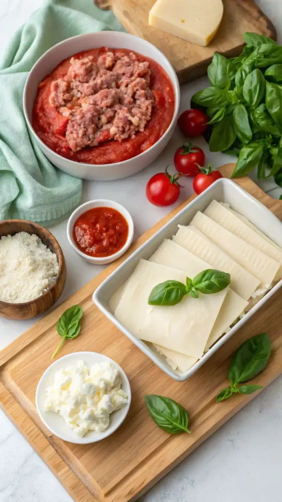 Ingredients for Million Dollar Lasagna