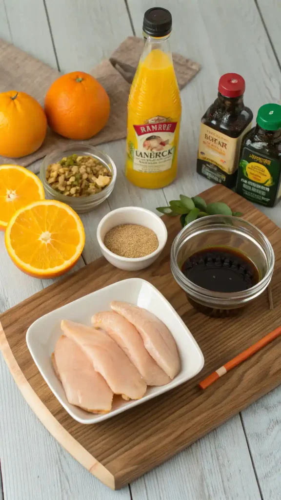 Ingredients for Orange Chicken