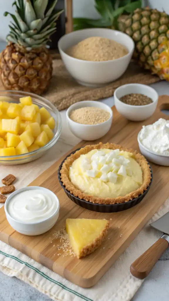 Ingredients for Pineapple Cream Cheese Pie