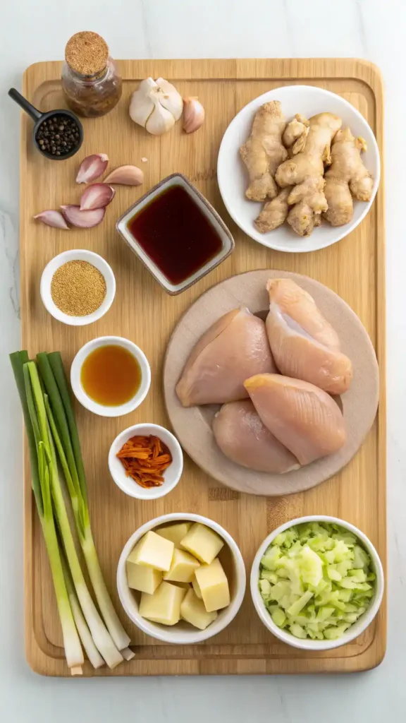 Ingredients for Slow Cooker Honey Garlic Chicken