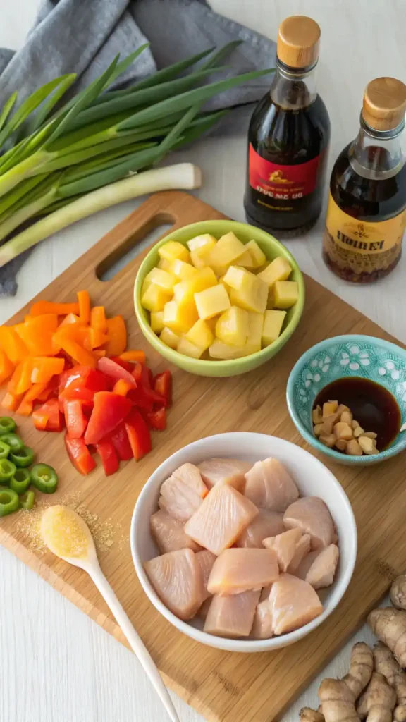 Ingredients for Sweet Hawaiian Crockpot Chicken