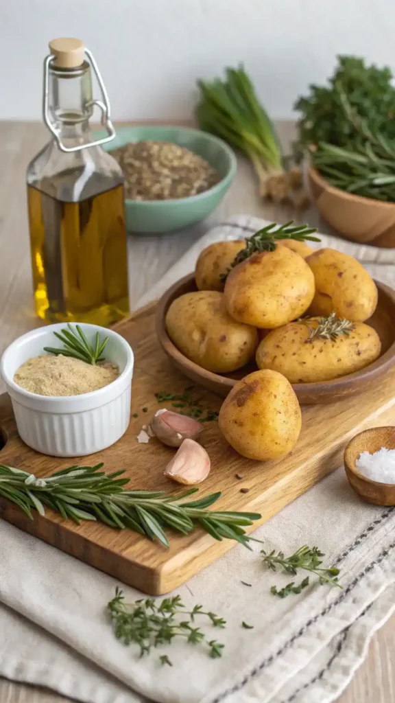 Ingredients for Ultra Crispy Smashed Potatoes