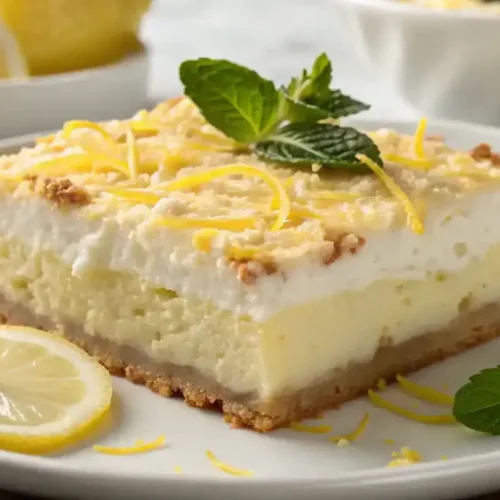 Slice of Lemon Cream Cheese Dump Cake
