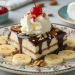 Finished No-Bake Banana Split Cake