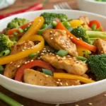 Savory Garlic Chicken & Veggie Stir-Fry Bowl