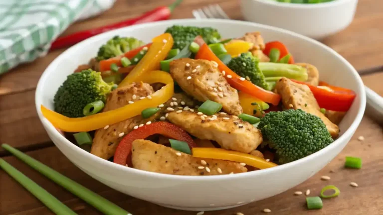 Savory Garlic Chicken & Veggie Stir-Fry Bowl