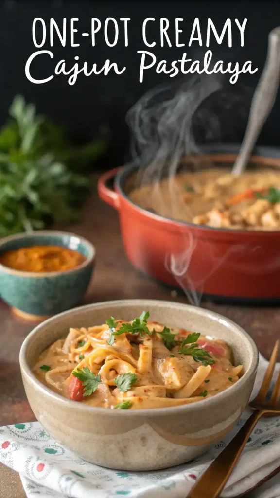 Plated One-Pot Creamy Cajun Pastalaya
