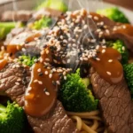 Bowl of Beef and Broccoli Noodles