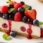 Berry Cottage Cheese Cheesecake