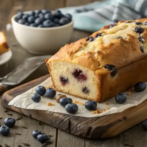 Freshly baked Blueberry Cream Cheese Bread