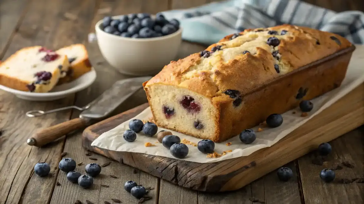 Freshly baked Blueberry Cream Cheese Bread
