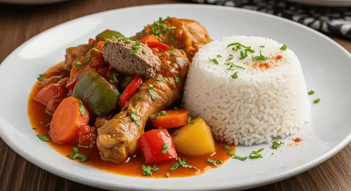 Plated Chicken Caldereta