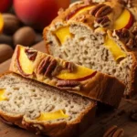Freshly Baked Peach Pecan Bread