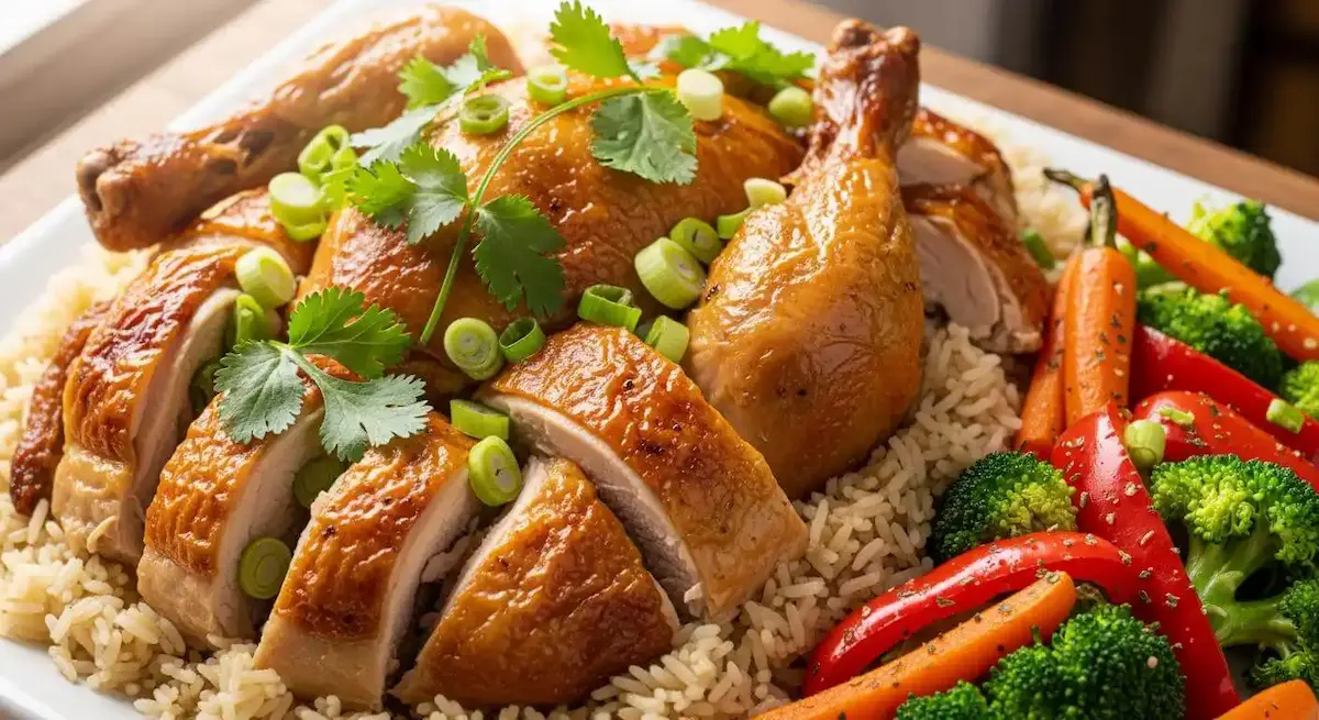 Roasted Chicken with Sticky Rice