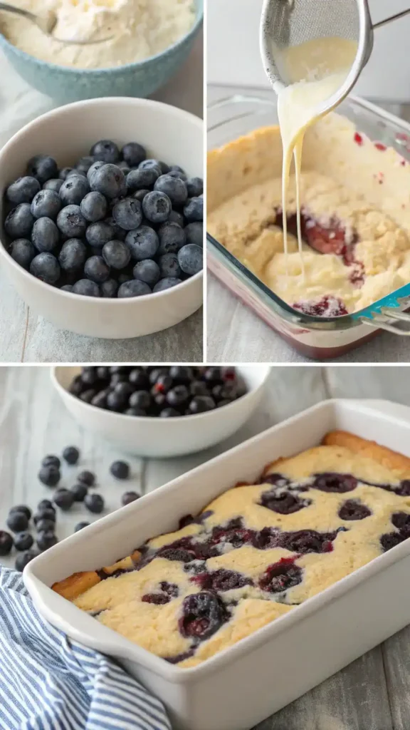 Step-by-step guide to making Blueberry Dump Cake