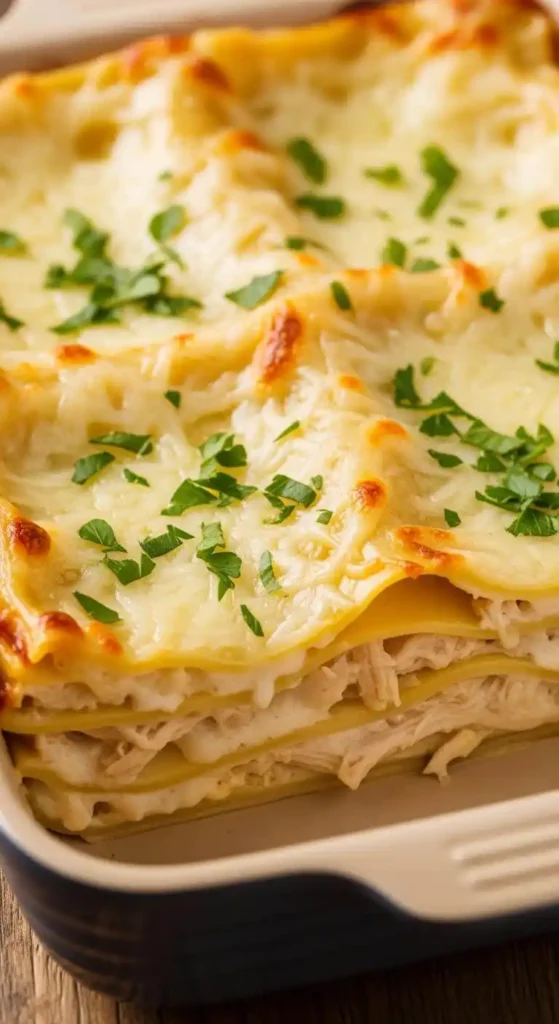 Delicious Chicken Alfredo Lasagna