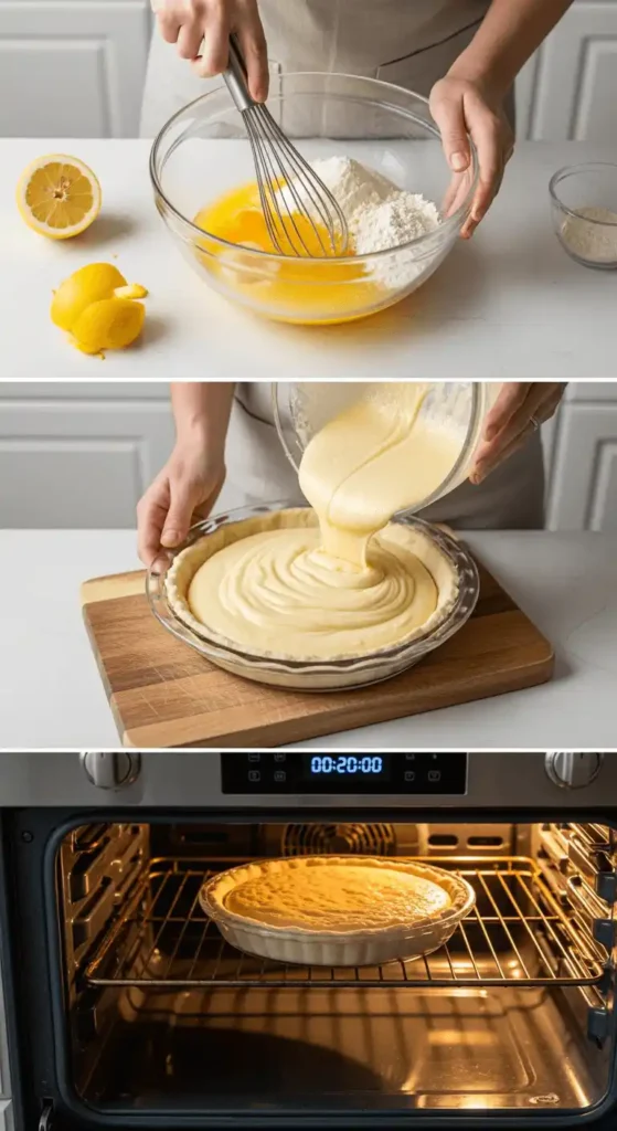 Making Lemon Impossible Pie