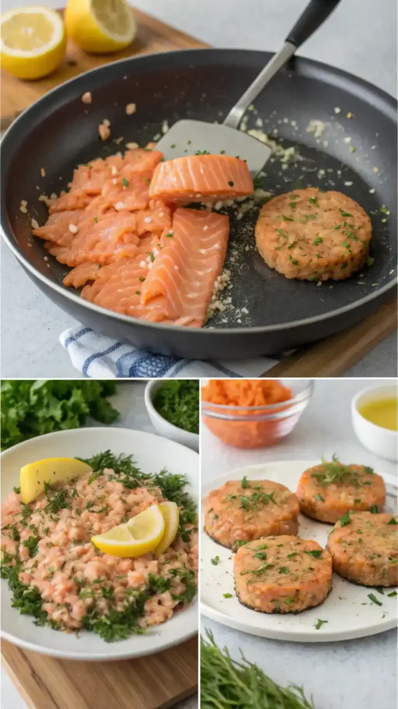 Preparing Mediterranean Salmon Patties