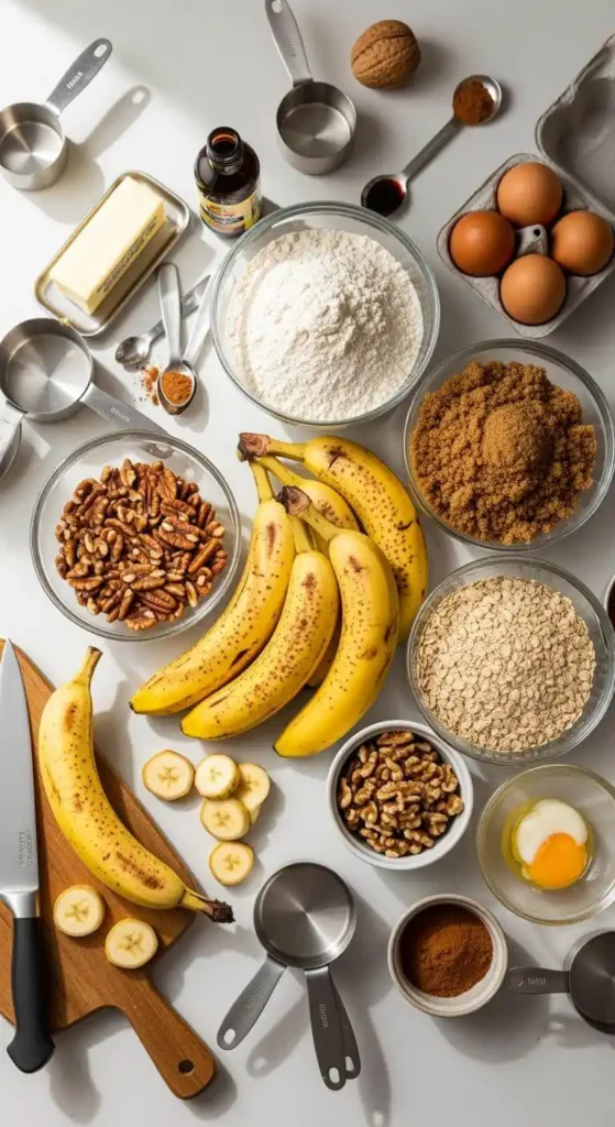 Ingredients for Banana Bread Cobbler