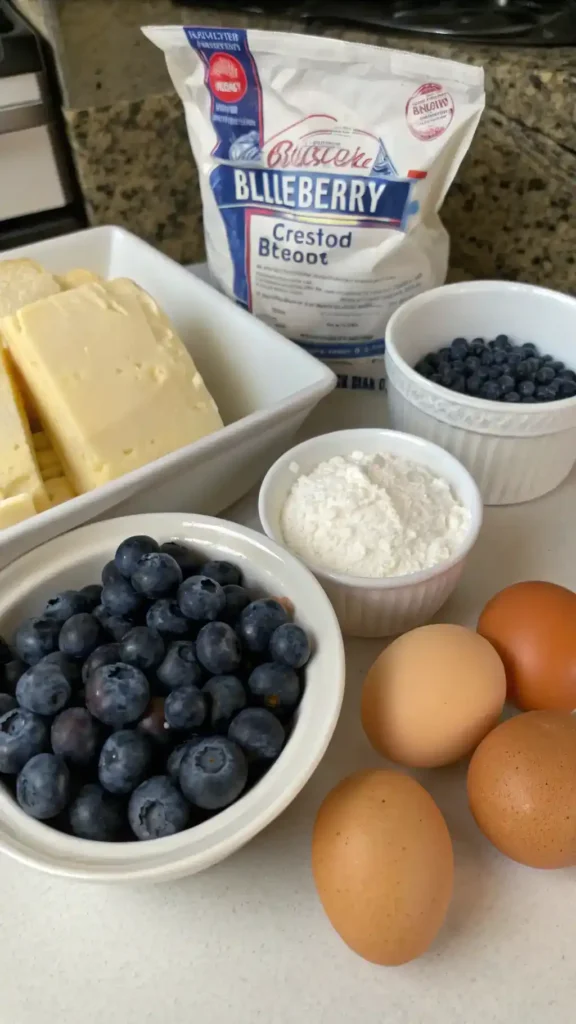 Ingredients for Blueberry Cream Cheese Bread