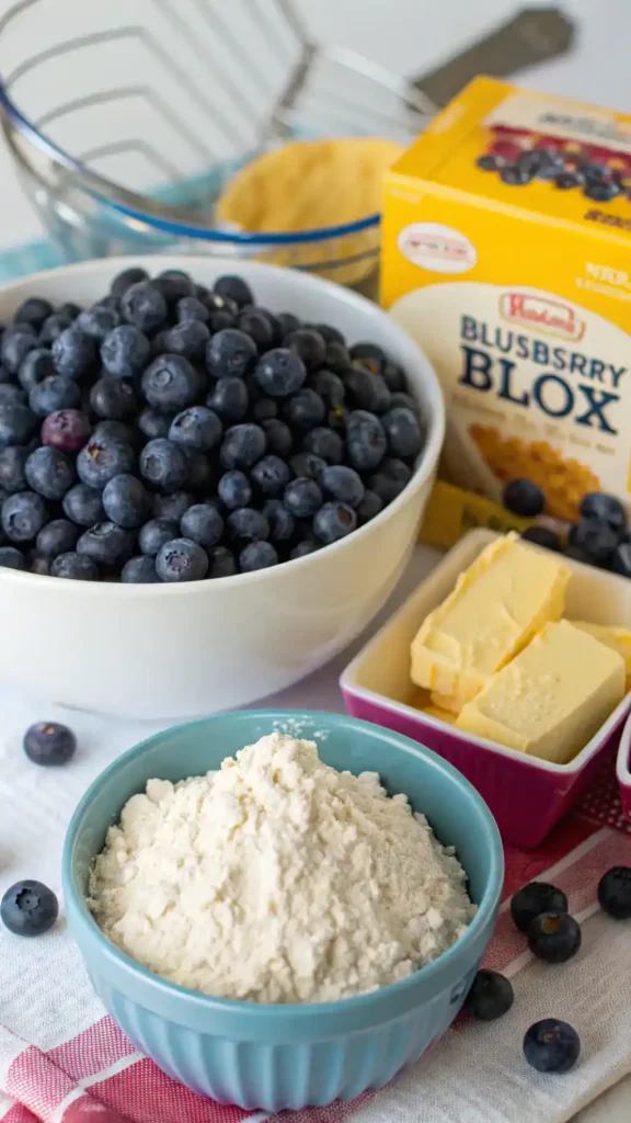 Ingredients for Blueberry Dump Cake