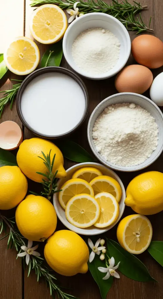 Ingredients for Lemon Impossible Pie