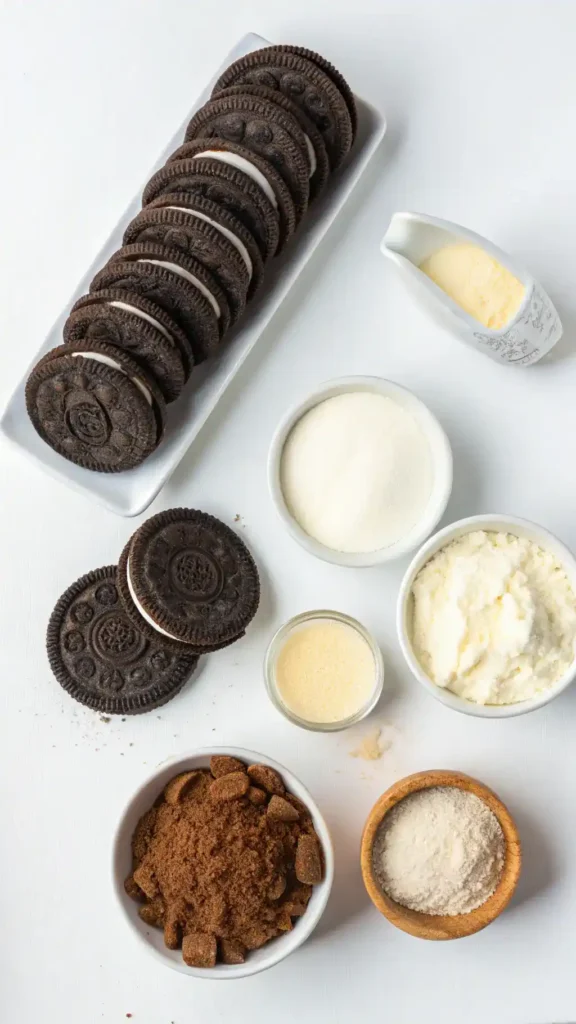 Ingredients for Oreo-Stuffed Cinnamon Rolls