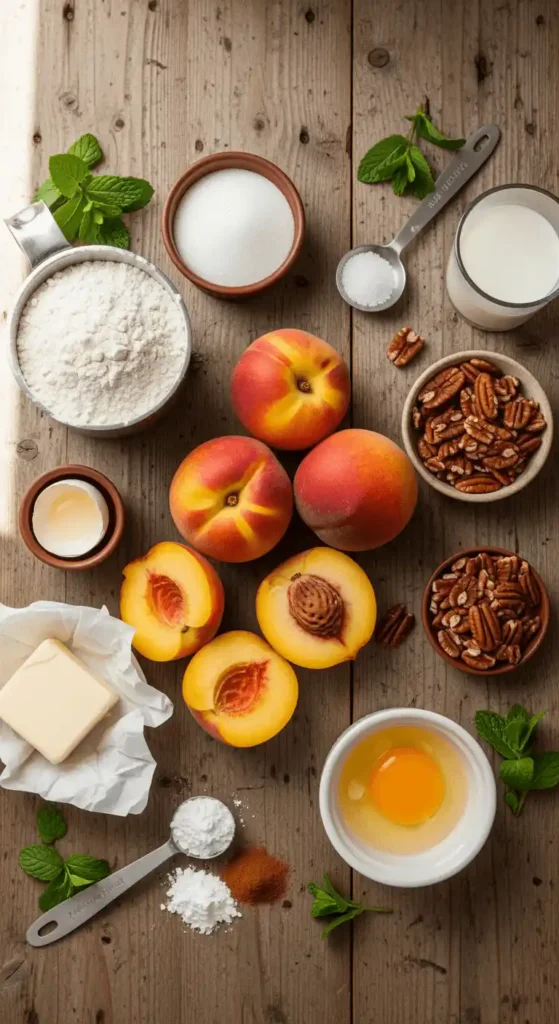Ingredients for Peach Pecan Bread