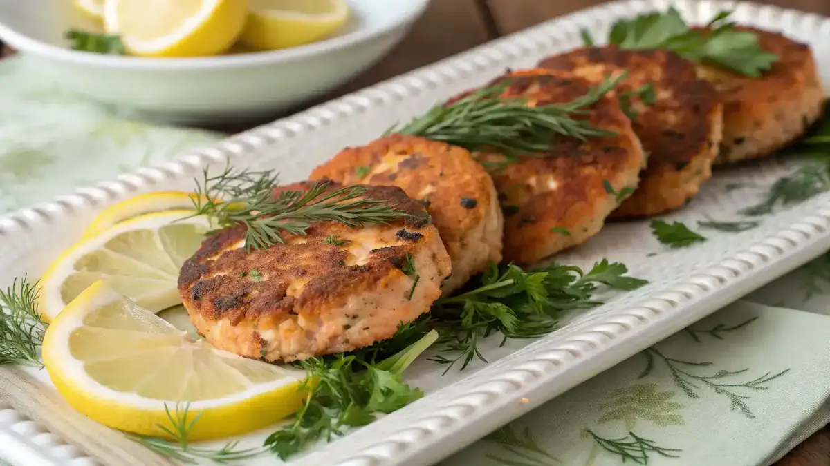Plated Mediterranean Salmon Patties