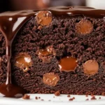 Delicious slice of Ooey Gooey Chocolate Cake