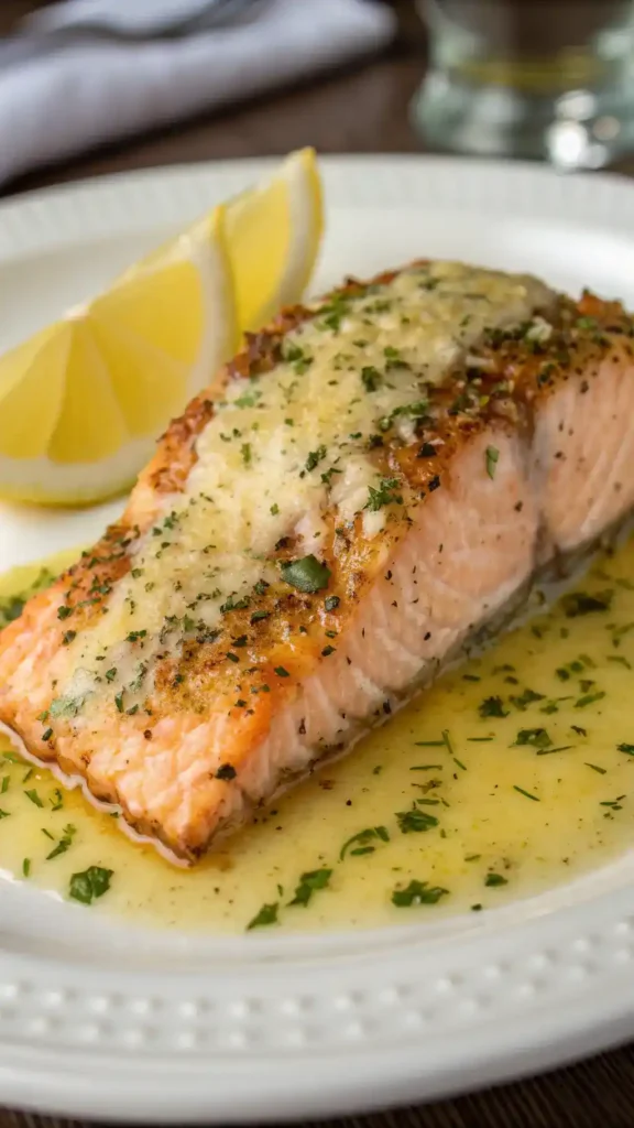 Close-up of Parmesan Herb-Crusted Salmon