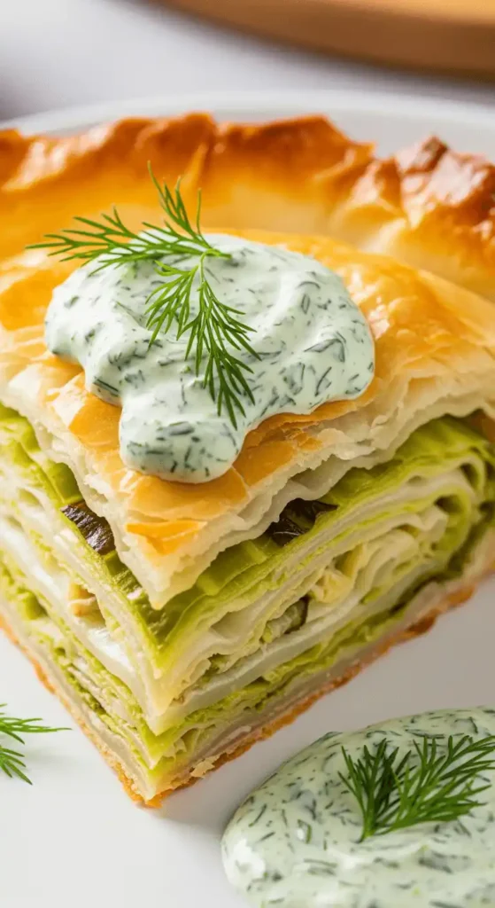 Slice of Crispy Cabbage Pie
