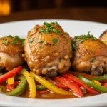 Zesty Chicken Scarpariello served in a bowl.