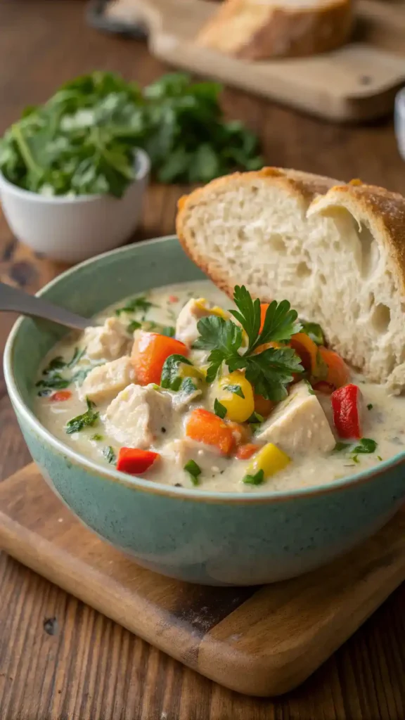 Bowl of Southern Creamy Chicken Stew