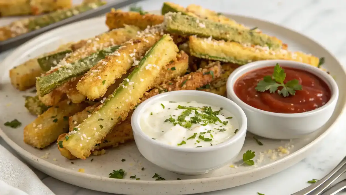Parmesan Garlic Zucchini Fries Recipe