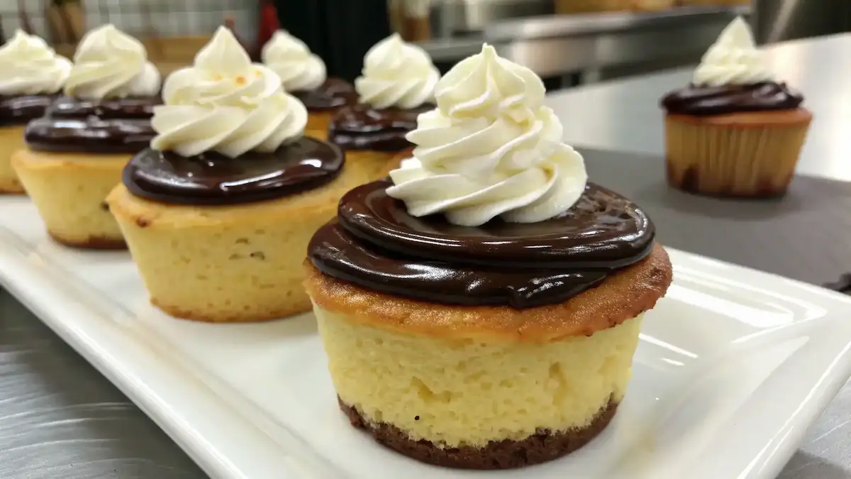 Finished Boston Cream Pie Cupcakes
