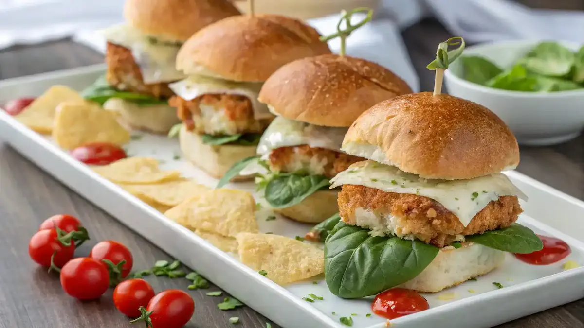 Chicken Parm Caesar Salad Sliders