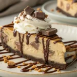 Finished Reese's Peanut Butter Cup Cheesecake