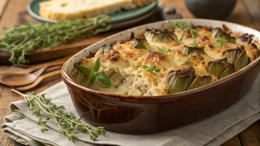 Stuffed Artichoke Casserole