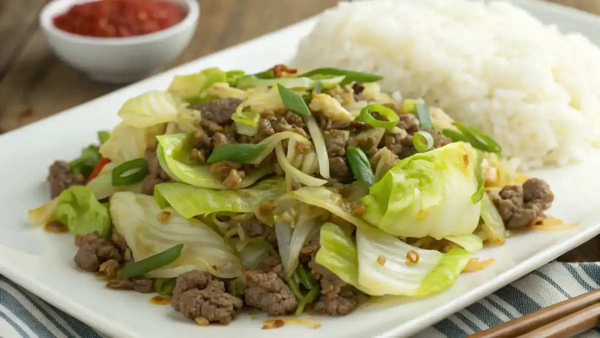 Healthy Chinese Ground Beef Cabbage Recipe