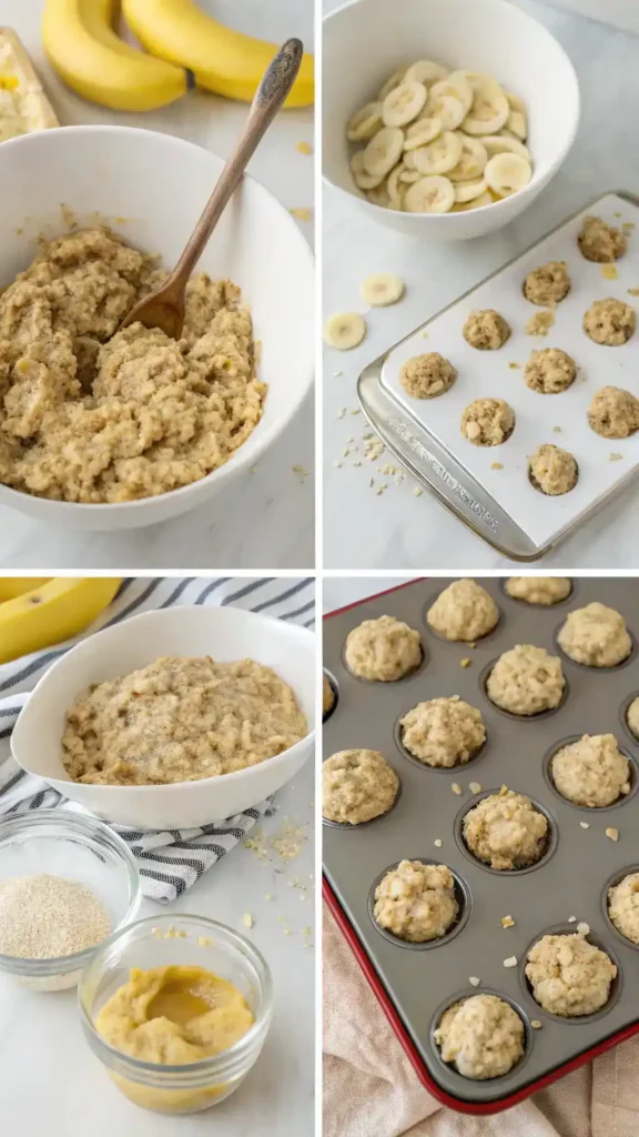 Making Banana Oatmeal Bites
