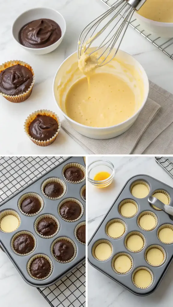 Making Boston Cream Pie Cupcakes