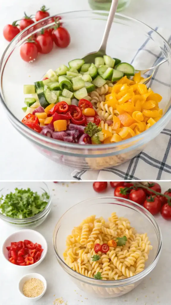 Step-by-step guide to making Ruby Tuesday Pasta Salad