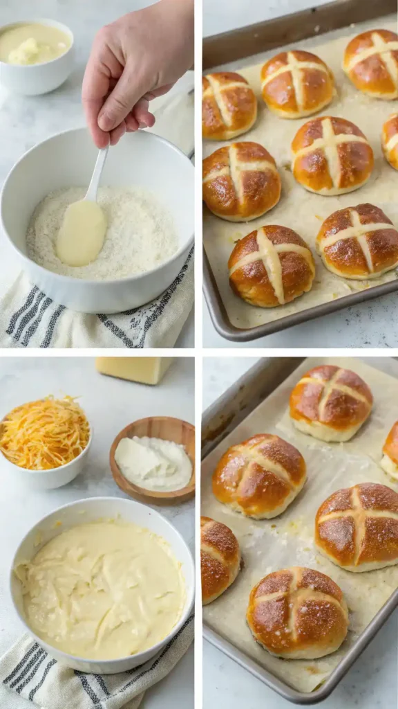 Preparing Warm Pretzel Cheese Sandwiches