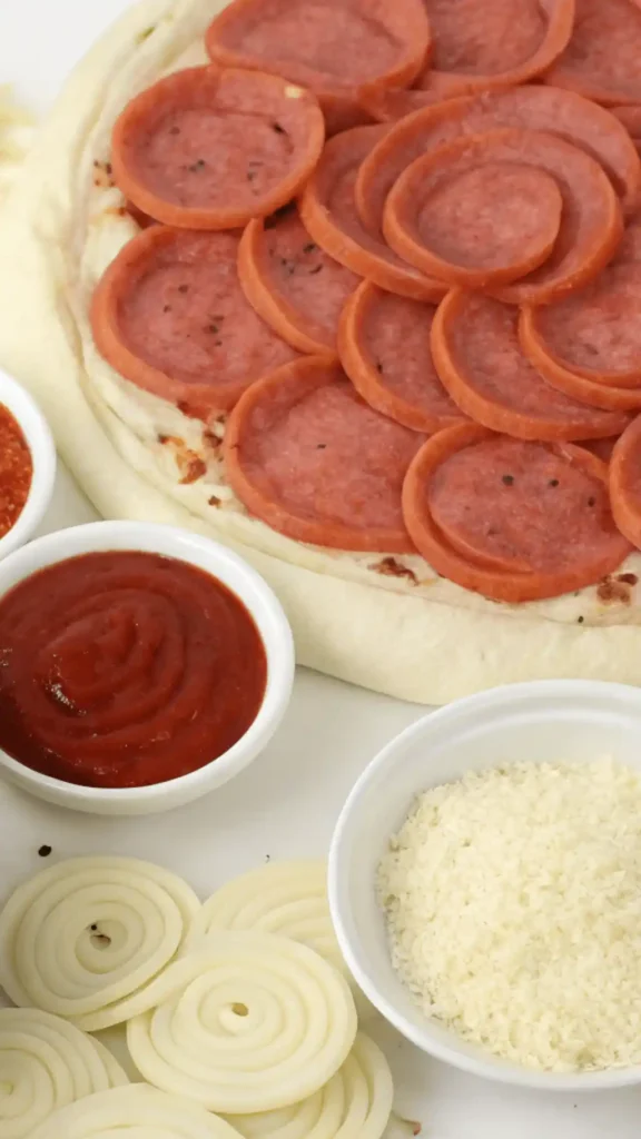 Ingredients for Cheesy Pepperoni Pizza Roses