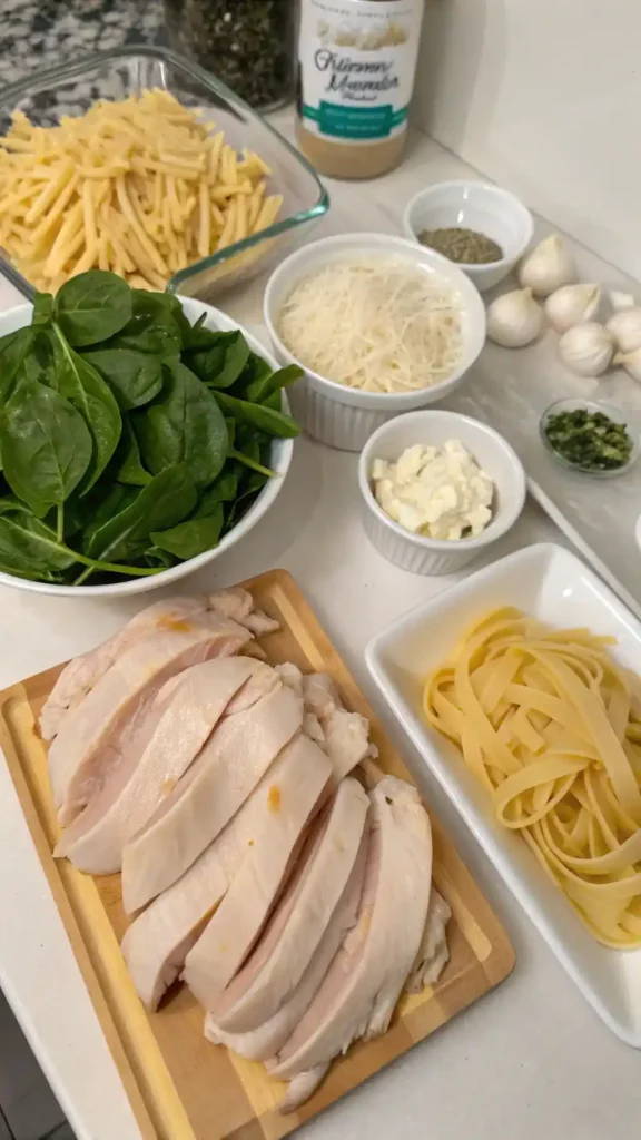 Ingredients for Creamy Olive Garden Chicken Pasta